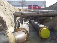 District cooling pipes made from plastic coating pipe, DN 400