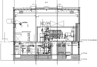 Elevation Block heat and power plant, Gas-Otto engine