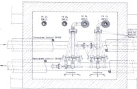 Fernwärmeausfädelung DN 200 kanalverlegt / DN 125 Stahlmantelrohr (Längsschnitt)