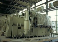 Gas-Diesel-Aggregat 1,58 MW elektrisch, 1,73 MW thermisch, bei Aufstellung