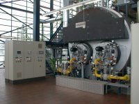 Heißwasserkessel 160°C/10,5 MW mit Gas-/HEL-Feuerung TRD 604/2