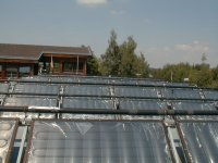 Beschädigte Solarpanels